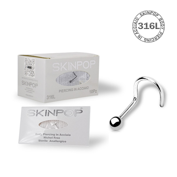  NOSTRIL IN ACCIAIO CHIRURGICO 316L STERILI SKINPOP  4.46 € - 18.00 €